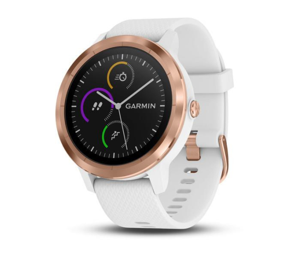 Garmin Vivoactive 3 Różowe Złoto z Białym Paskiem - 436591 - zdjęcie